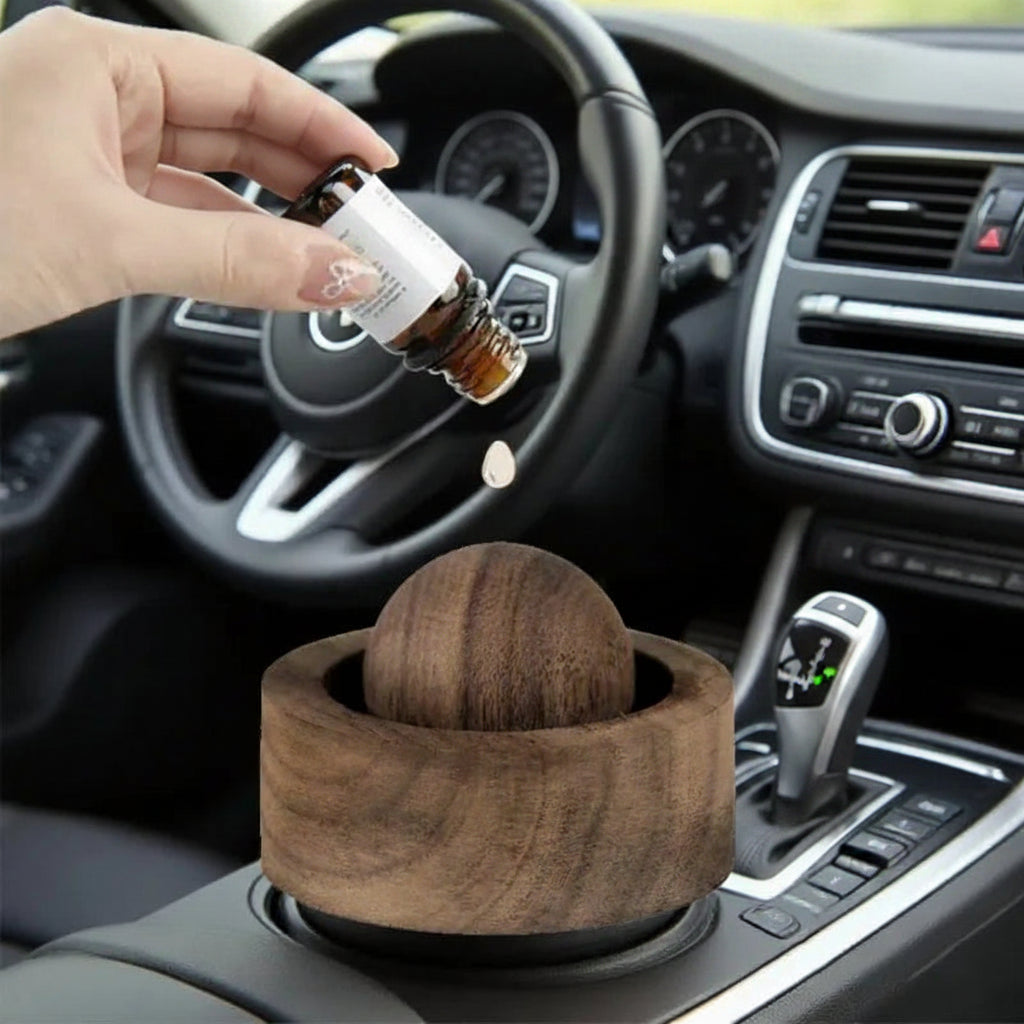 Walnut Essential Oil Diffuser Eco-Friendly Flameless Aromatherapy Diffuser, Home & Office Decor Craft
