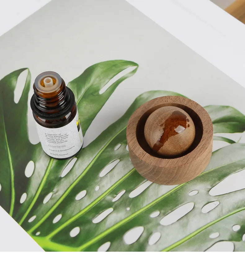 Walnut Essential Oil Diffuser Eco-Friendly Flameless Aromatherapy Diffuser, Home & Office Decor Craft
