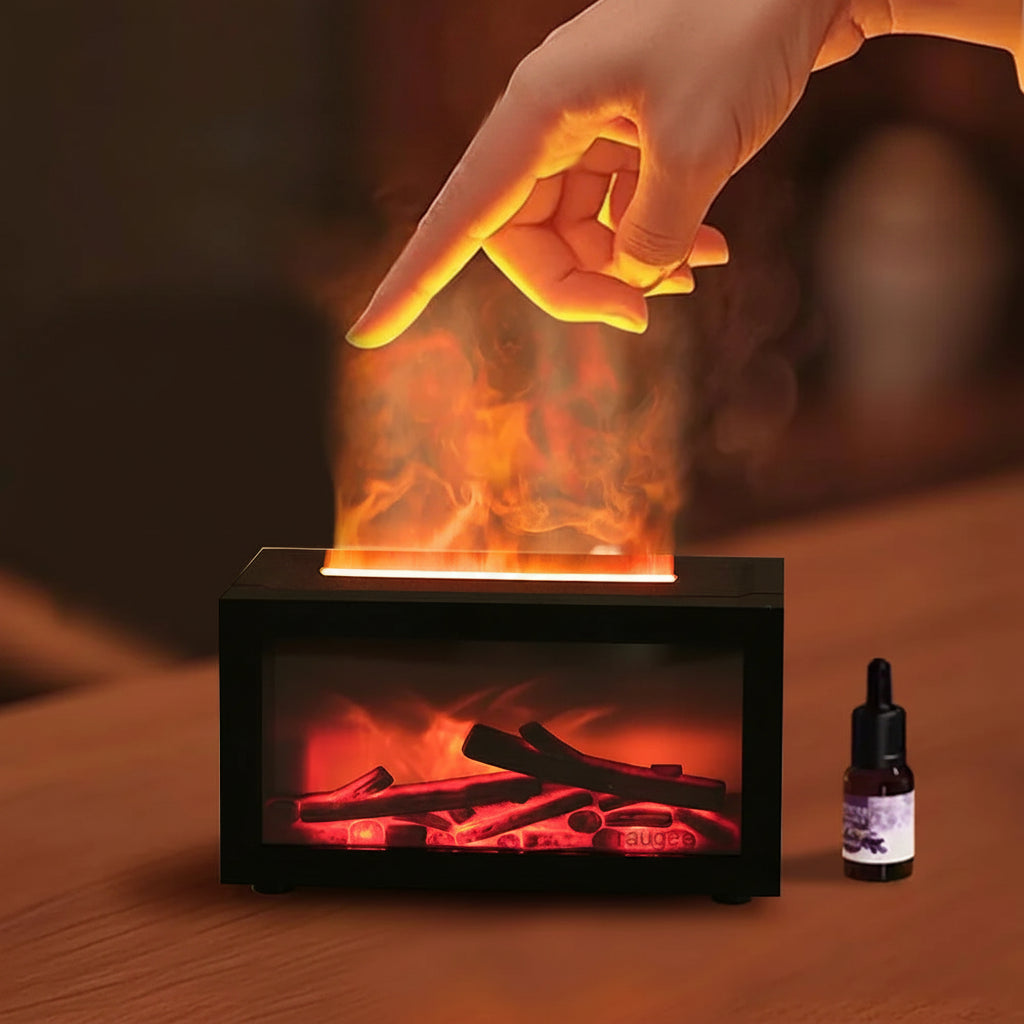 Diffuseur d'Huiles Essentielles Effet Cheminée & Flammes Relaxante
