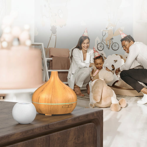 Diffuseur Connecté WIFI & Bois Épuré - Aromathérapie Intelligente