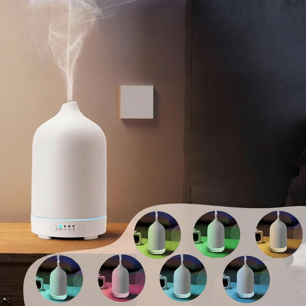 Diffuseur d'Arômes en Céramique Artisanale ( 100ml)- Design Épuré